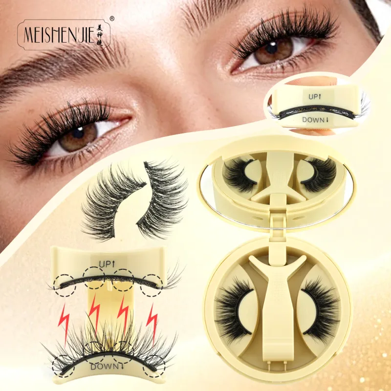 1/3 คู่ Magnetic Eye Lashes ขนตาทำด้วยมือ Soft Reusable Magnetic Lashes ดูธรรมชาติ 3D False Lashes แต่งหน้าแหนบชุด — image 25