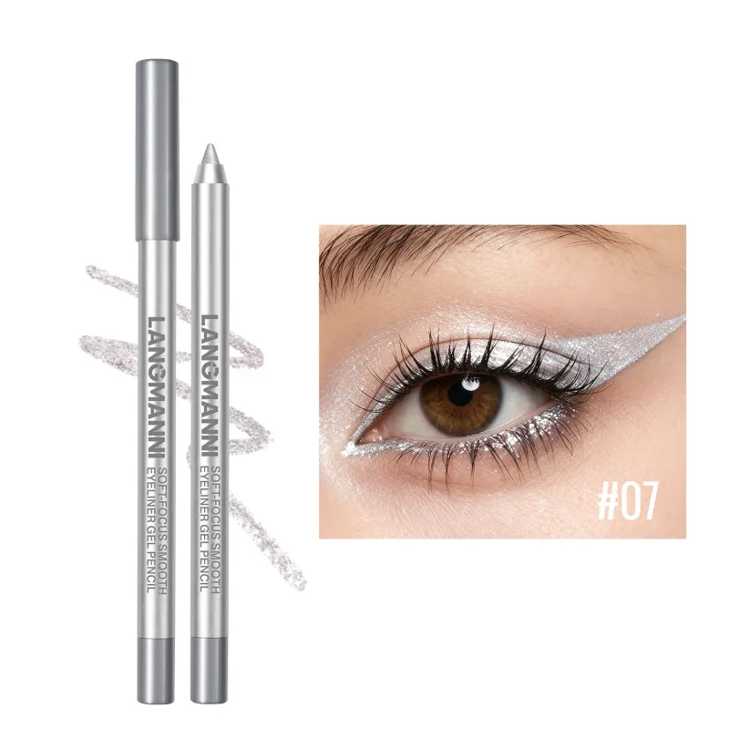Waterproof and Sweat Proof Pearlescent Shining Eyeliner Gel Pencil Long Lasting Smooth Easy To Colors Women Eye Makeup — image 14