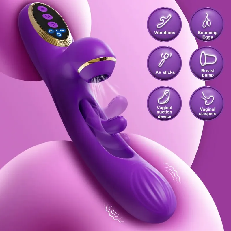 Menghisap Mengepak Vibrator untuk Wanita Kelentit G Spot Stimulator Dildo Mengetuk Faraj Massager Bergetar Dewasa Mainan Seks Wanita — image 8