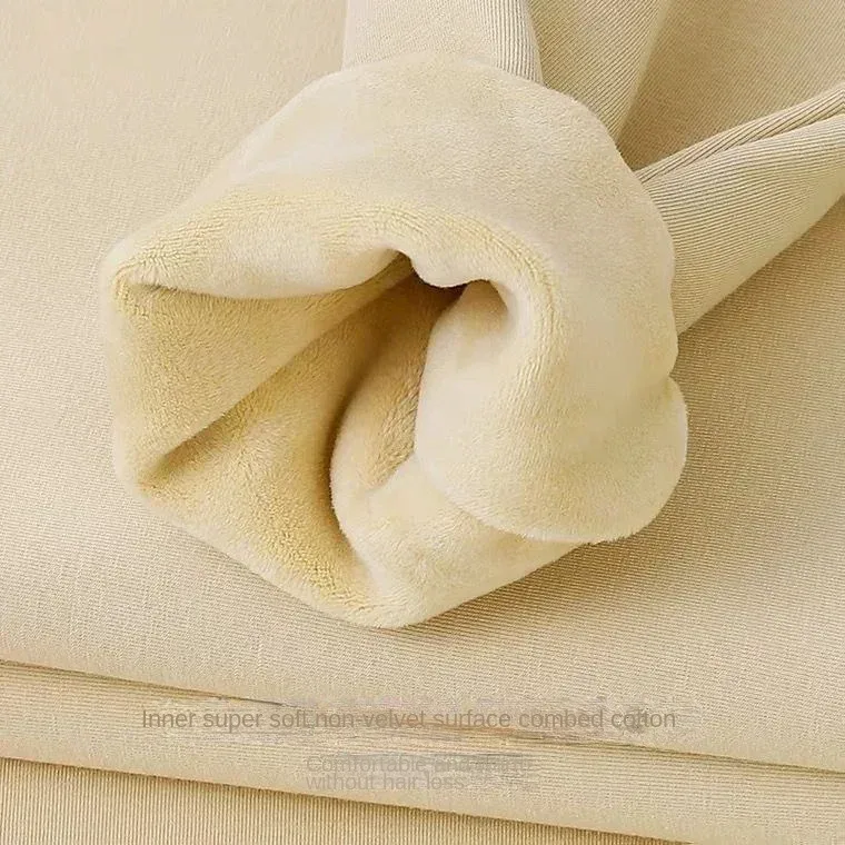 Sudadera gruesa de felpa de algodón de 600G, suéter fino de felpa pesado, suéter de cuello redondo sólido, suéter cálido para otoño e invierno — image 4