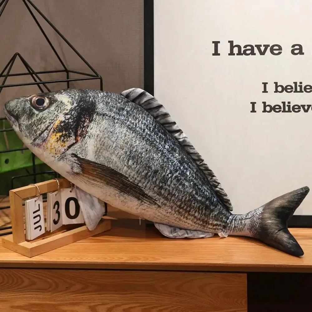 Sofa Kissen Barsch Simulation Fisch Kissen Gefüllte PP Baumwolle Cartoon Fisch Weiche Zackenbarsch Fisch Anime Kissen Hause Dekoration — image 4