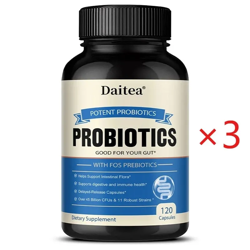 Probiotics 45 Bilion CFUs with Prebiotics Supports Immune Gut Health for Women & Men - 120 Capsules — image 11