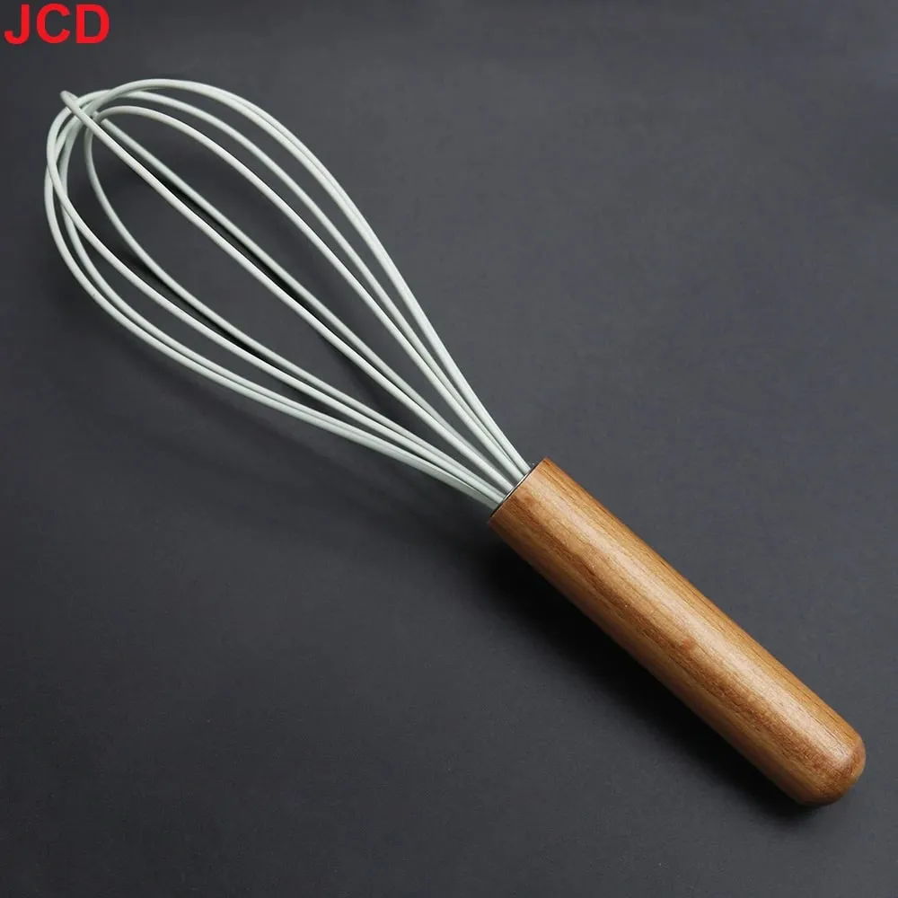 JCD Siliconen Eiklopper Garde Houten Handvat Keuken Hand Eiklopper Gadgets Keukengereedschap Bakaccessoires — image 10
