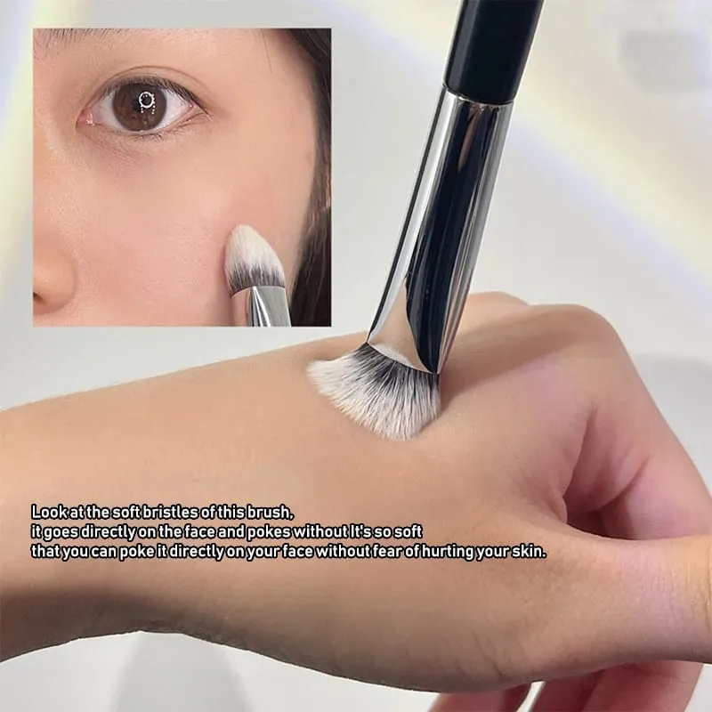 Dreieckiger, abgeschrägter Concealer-Pinsel, dunkle Augenringe, Akne-Flecken, Concealer, Kosmetikpinsel, Details, Hervorhebung von Akzenten, Make-up-Pinsel — image 5