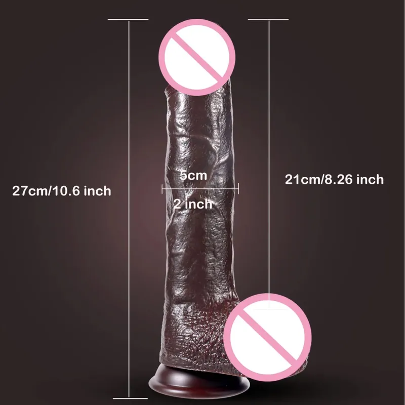 Strapon Besar Zakar Realistik Dildo Kulit Gelongsor Kulup Buah zakar Dildo Dubur Faraj Palam Batang Mainan Seks Dewasa untuk Wanita — image 18