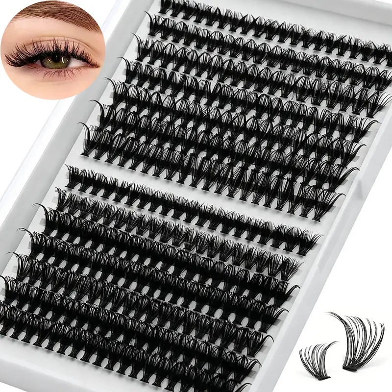 280pcs 30D 40D Indibidwal na Lashes Maliliit na Cluster Reusable False Eyelashes DIY Lash Extension 9-15mm Mix Length para sa Eye Makeup