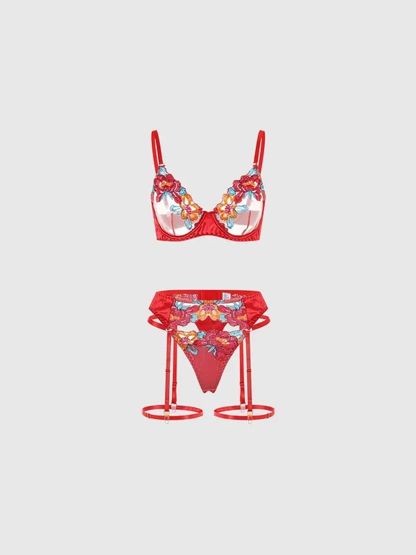 I reggiseni ricamati da donna sono disponibili in set di reggiseni con ferretto — image 8