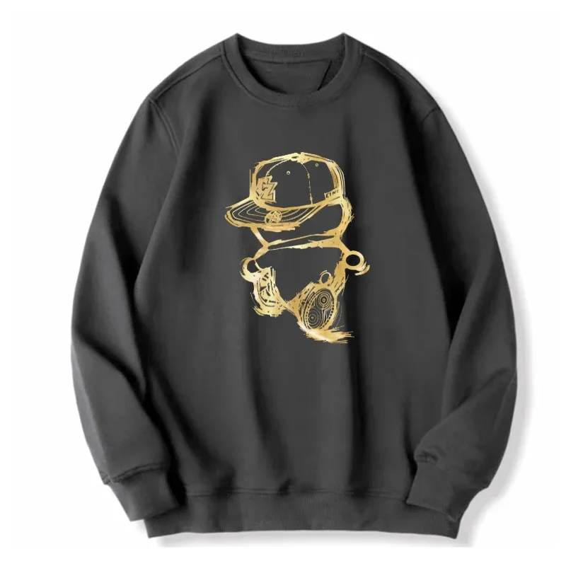 Moletom pullovers masculino camisola de grandes dimensões plus size 6xl 7xl 8xl homem em torno do pescoço manga longa impresso solto topos roupas tamanho grande