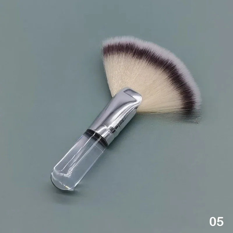 Mini ventaglio pennelli per trucco viso cipria fondotinta fard pennello correttore strumenti cosmetici pennelli a ventaglio in fibra sintetica