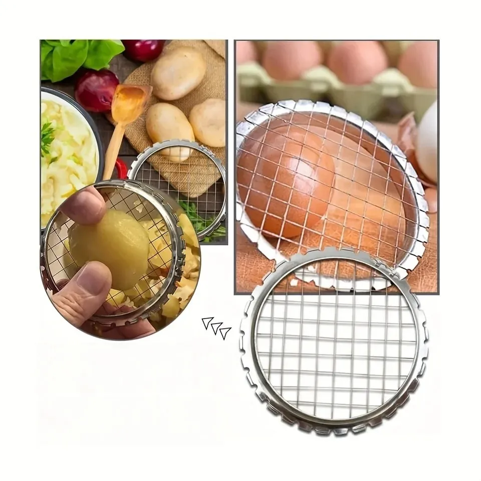 1pc 원형 그리드 커터 슬라이서 - 계란에 이상적 버섯 및 야채 필수 주방 도마 장치 — image 2