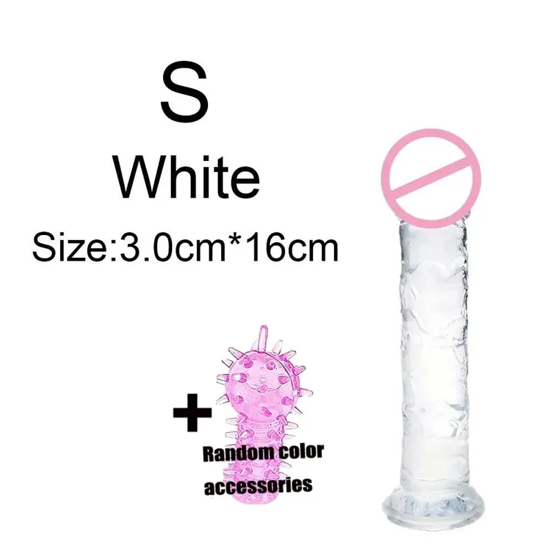 Super Economico Realistico Morbido Donne Erotiche Anali Grande Dildo Ventosa Jelly Dick Giocattoli Del Sesso Morbido Clitori Masturbatori Vaginali Pene — image 10