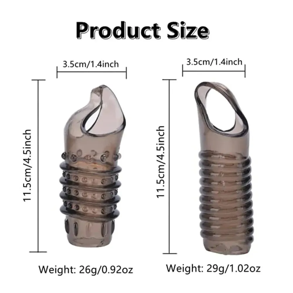 Condoms Penis Extender Sleeve Dick Enlargement Delay Ejaculation Erotic Penis Rings Anal Sex Toys For Men No Vibrator For Women — image 6