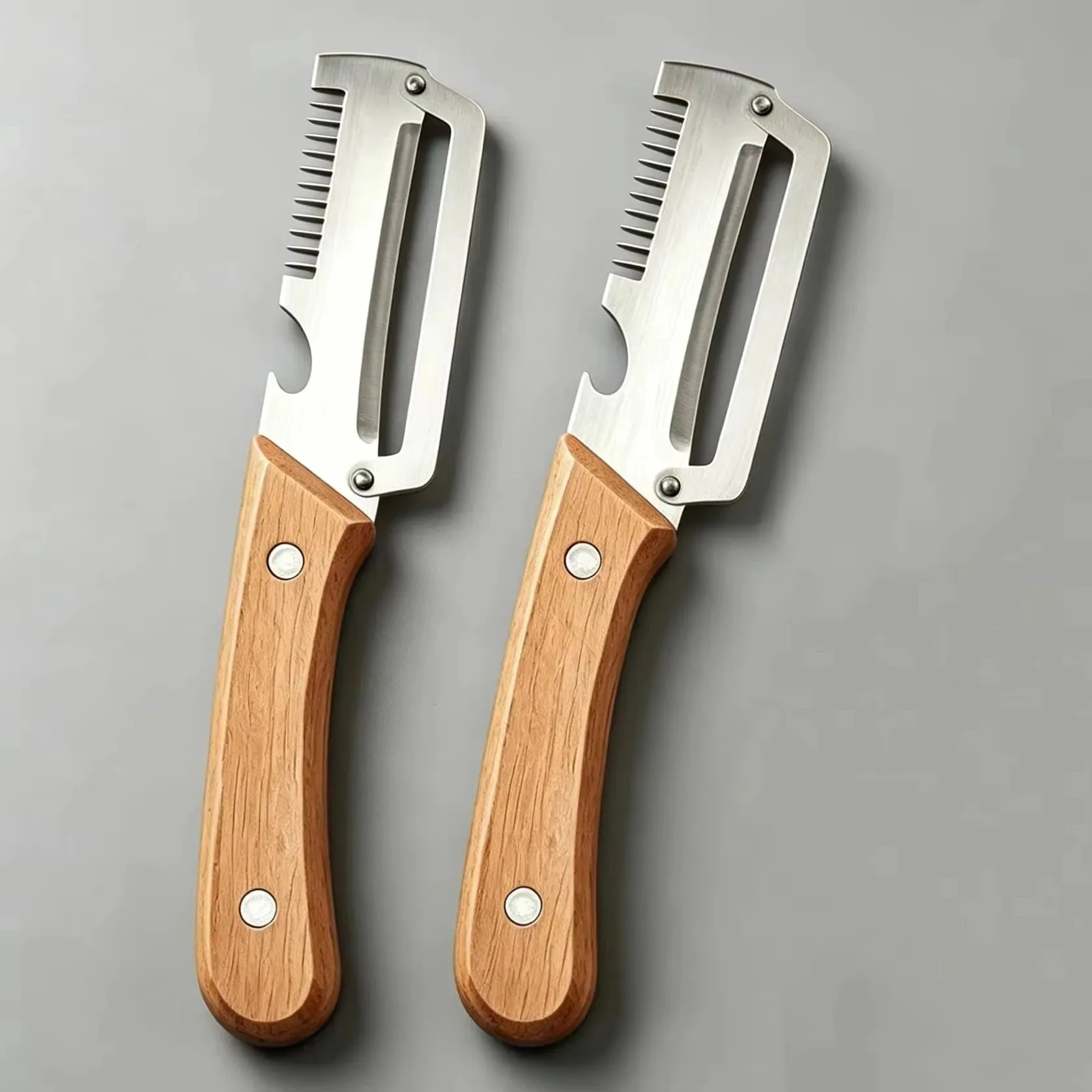 2PC Set Stainless Steel Multifunctional Kitchen Slicer Sharp Cutting Tool Para sa Tahanan Green Onion Cabbage Shredder Vegetable Peeler