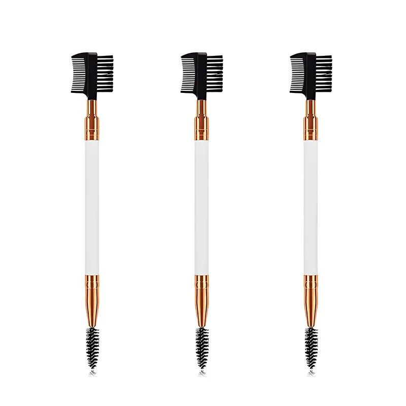 3/10 PC 1PC Doppelseitige Augenbraue Kamm Pinsel Schönheit Make-Up Pinsel Wimpern Applikator Professionelle Bilden Werkzeug — image 1
