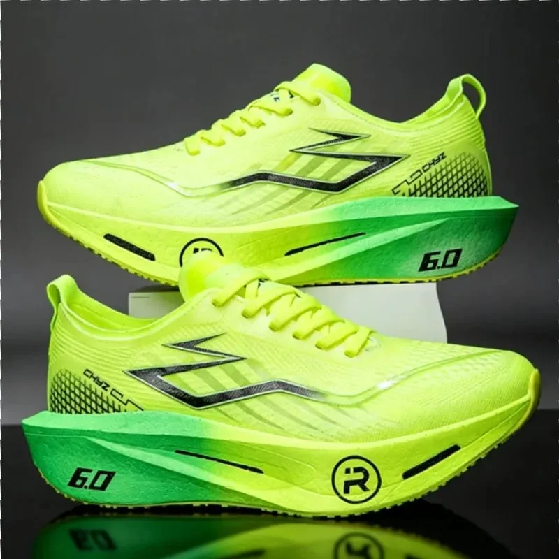 Chaussures de course légères et respirantes pour hommes et femmes, baskets de Marathon en planche de carbone, confortables, athlétiques, antidérapantes, Sports spécialisés — image 4