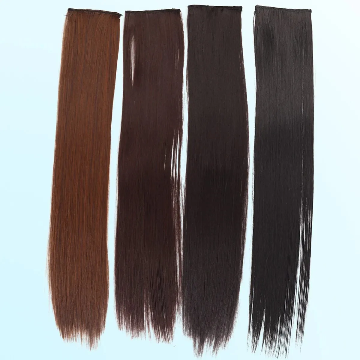 1pcs synthetic 16“20"24“ clip hair extension piece wig women's lightweight top replacement long straight hair — image 5