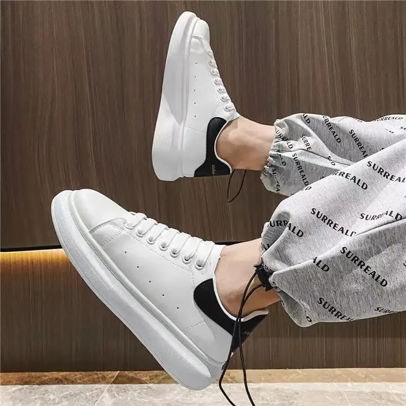 Weiß Vulkanisierte Turnschuhe männer Wohnungen Bequeme Schuhe Schnüren Zapatillas Hombre Frauen Casual Turnschuhe Plus Größe 35-45 — image 6