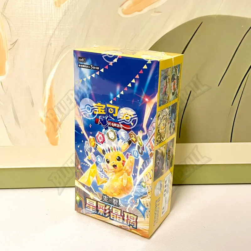 Pokemon asal Scarlet Violet Gem Pack Vol6 Kotak Nipis TCG Collectible Battle Kad Dagangan Hadiah Mainan Versi Cina Ringkas — image 2
