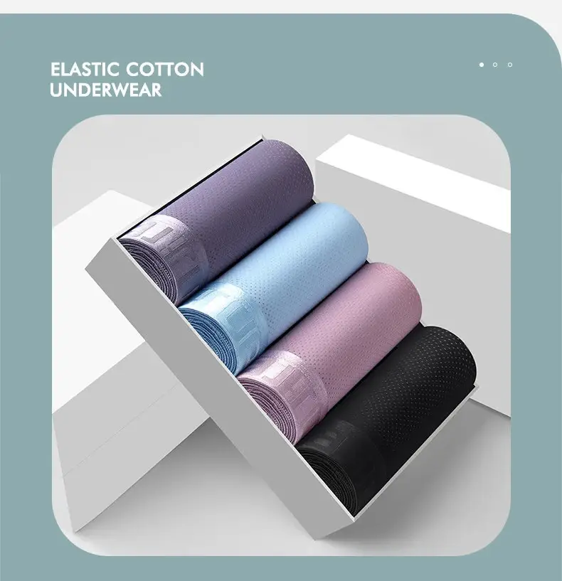 4pcs Ice Silk Mesh Boxer Shorts Men's Underwear Cool Underpant Breathable Sexy Slim Panties Bamboo Lingerie Wholesale Lots L-6XL — image 8
