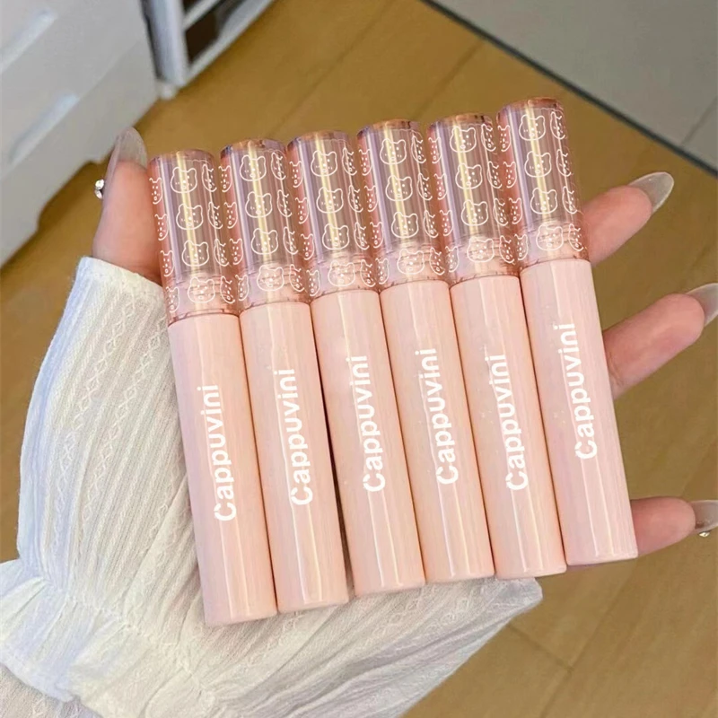 1PC Mirror Water Lip Gloss เชอร์รี่สีชมพูโปร่งใสกันน้ำ Long Lasting Moisturizing Nude Clear Tint แก้วริมฝีปากน้ำมันแต่งหน้า