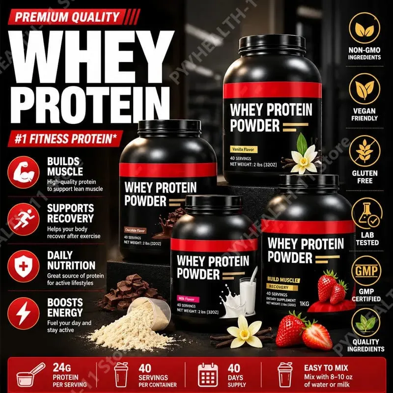 Whey Protein Powder Whey Isolate Gold Ratio Whey High-quality Milk Bodybuilding Fitness No Added Hormones Variety 40 Servings — image 2
