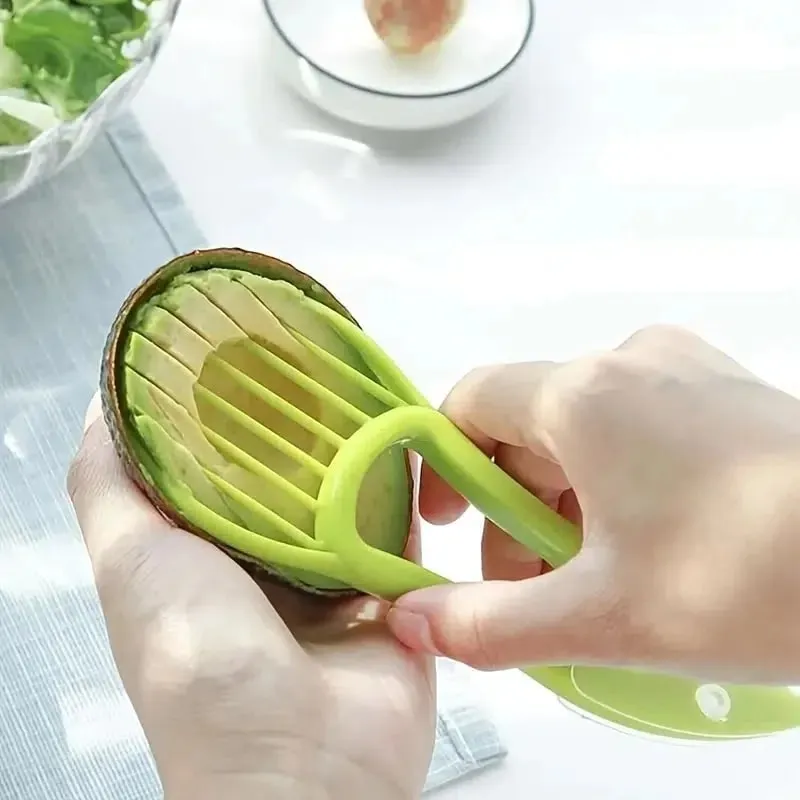 1pc 3 Dalam 1 Alat Penghiris Avokado Pelbagai Fungsi Alat Dapur Pemotong Pitters Avokado — image 6