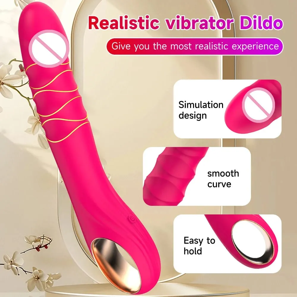 Simulieren Sie einen Dildo-Vibrator mit 10 leistungsstarken Vibrationsmodi des Klitoris-G-Punkt-Analstimulators für Sexspielzeug für erwachsene weibliche Paare — image 3