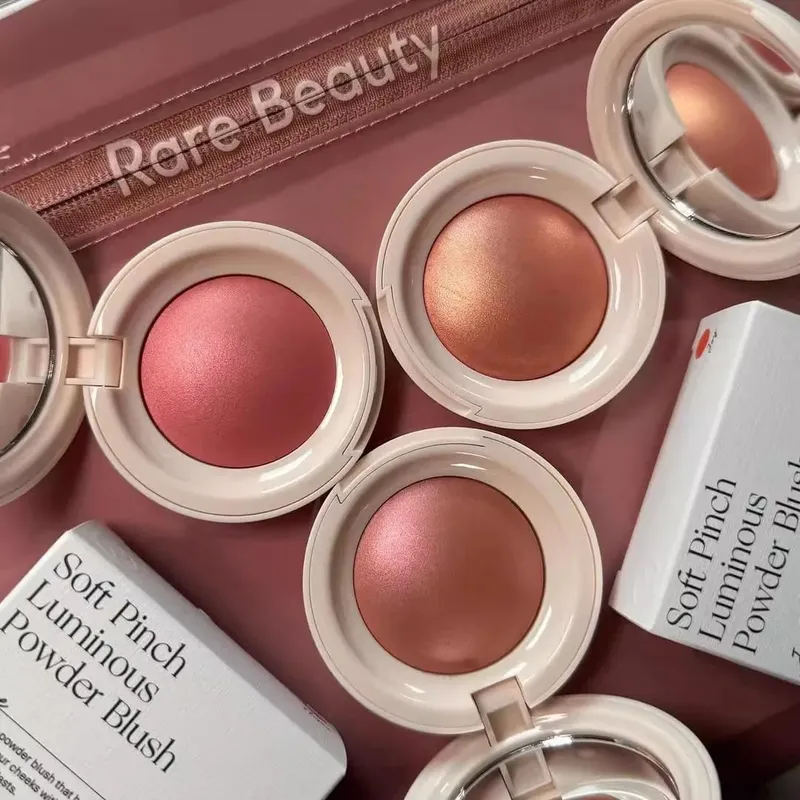 ความงามที่หายาก 3D Face Brighten Blush Highlighter Powder พร้อมกระจกเครื่องสำอางค์ Contour Bronzer Shimmer Luminizer Stick เครื่องมือแต่งหน้า — image 3