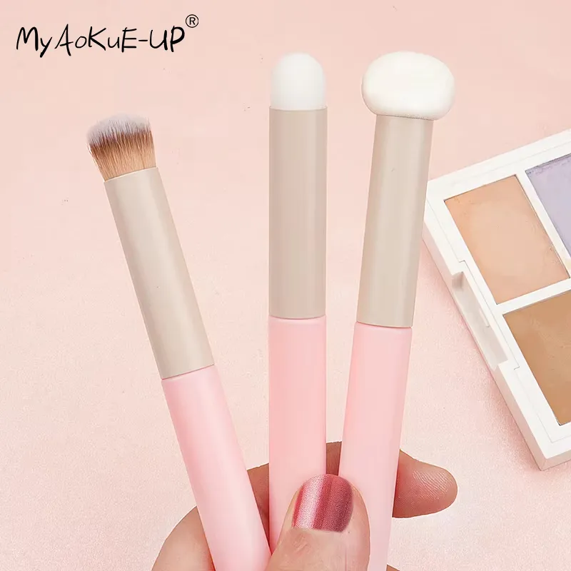 1 PC แปรงแต่งหน้าฟองน้ำคอนซีลเลอร์แปรงลิปสติก Lip Powder Puff WET DRY ใช้ Foundation Contour เครื่องสำอางค์เครื่องมือ — image 1
