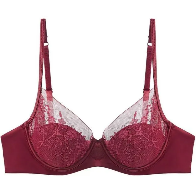 Ensemble soutien-gorge et culotte en dentelle pour femmes, Bralette élégante, bonnet Triangle sans fil, sans armatures, sous-vêtements fins, froncés, ensemble de Lingerie confortable — image 6