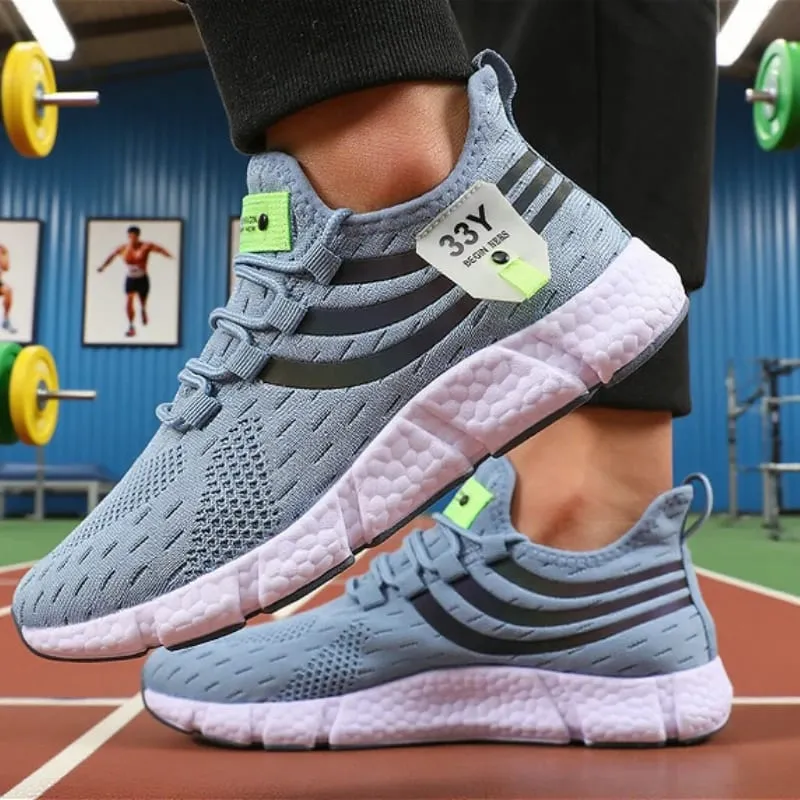 Tênis de malha masculino leve confortável macio respirável tênis de corrida atlético tenis multi colorido sapatos de caminhada — image 8
