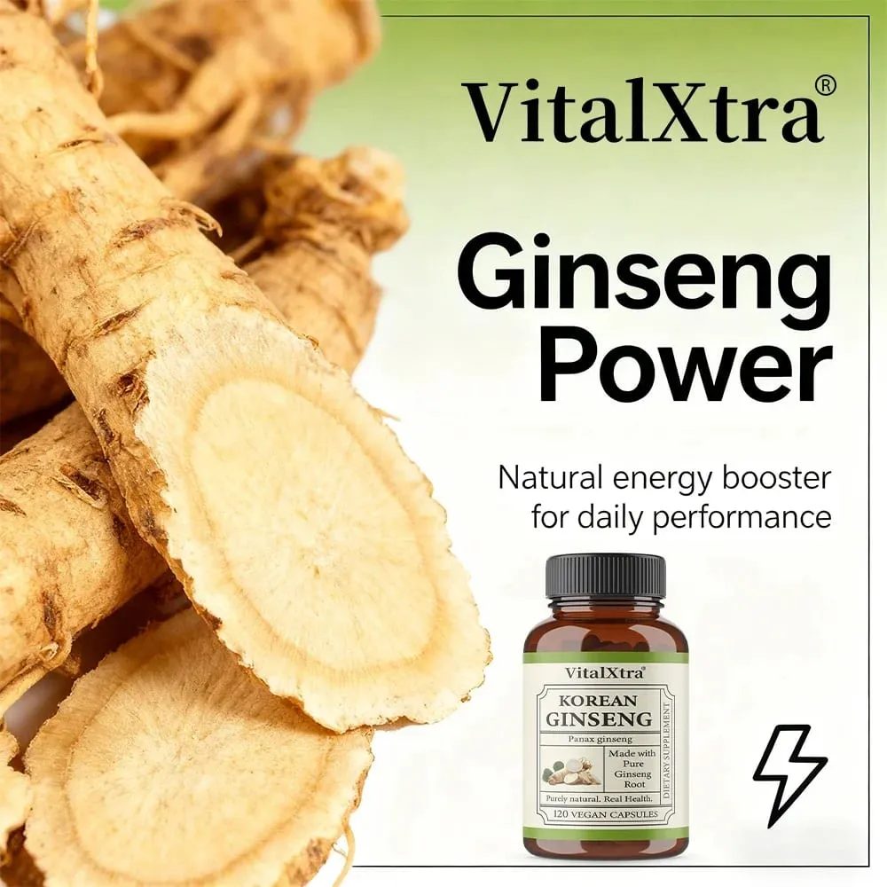 Supplément de ginseng coréen de 1 000 mg – Haute puissance pour la concentration énergétique, la vitalité et le soutien immunitaire pour les hommes et les femmes — image 5