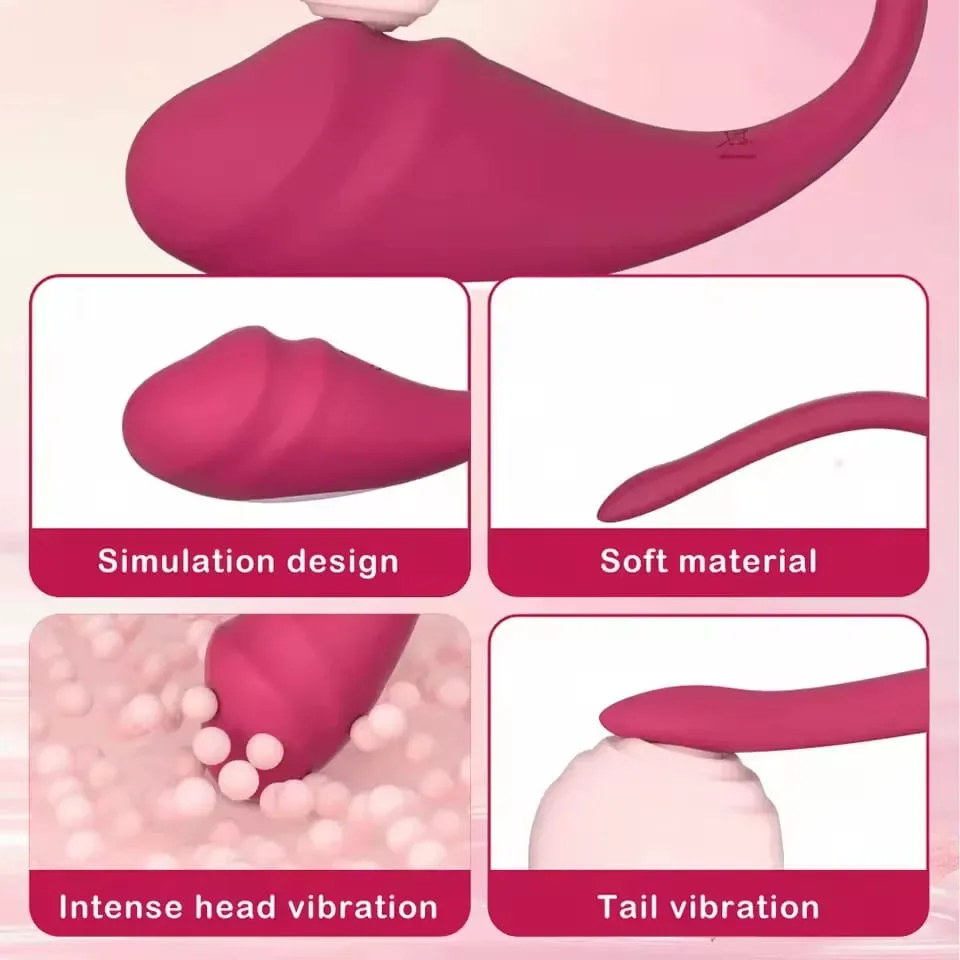 Vibratore vaginale senza fili Controllo app G Spot Massaggiatore vibrante anale Stimolatore indossabile Giocattolo adulto del sesso per coppie — image 4