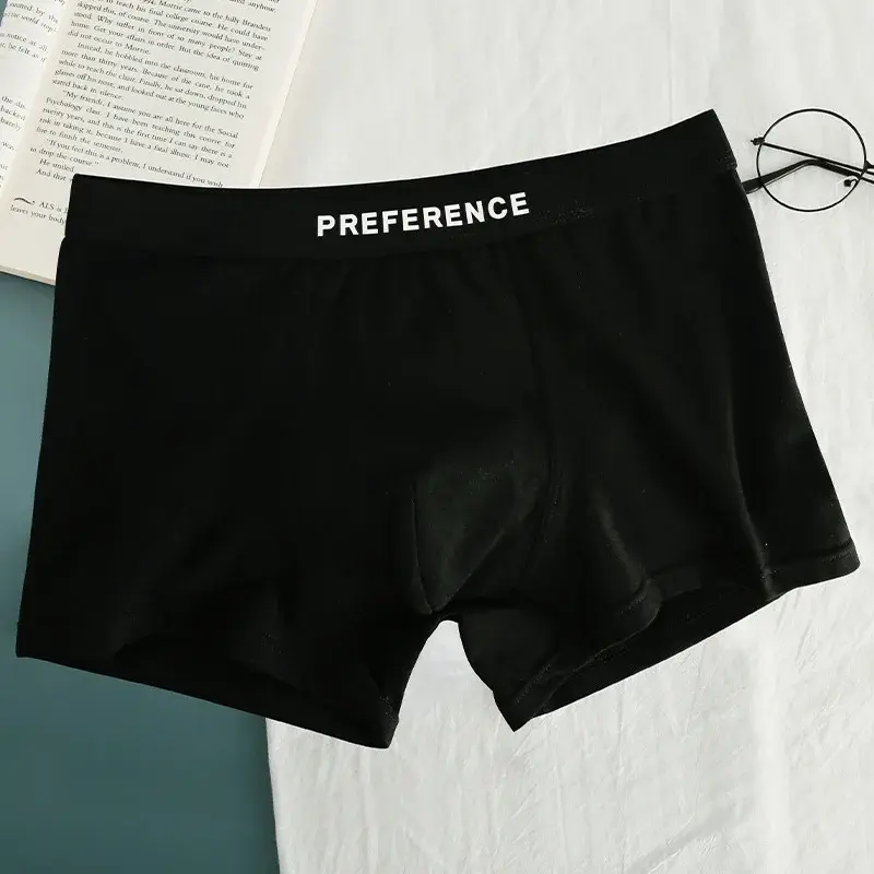 [Bloom the love] New White Solid Boxer Men Underwear Cotton Mens Boxers Breathable Cuecas Masculinas Man Size Plus L-3XL 2090KL