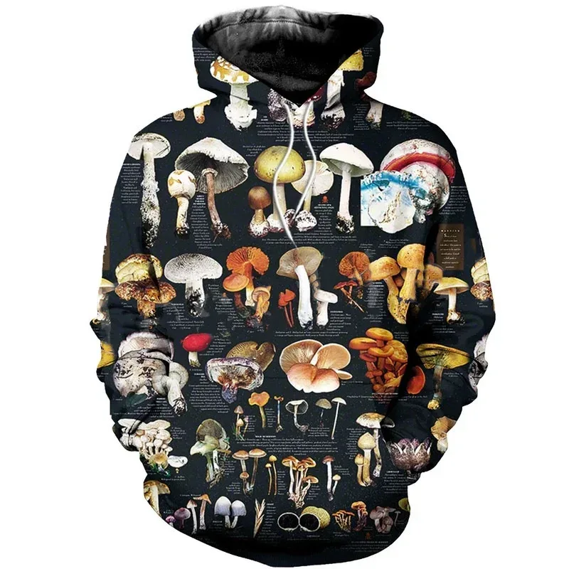 Fashion Colored Mushroom Pattern 3D Printed Hooded Sweatshirt Casual Super Large Hooded Sweatshirt Street Harajuku Men Pullover — image 15