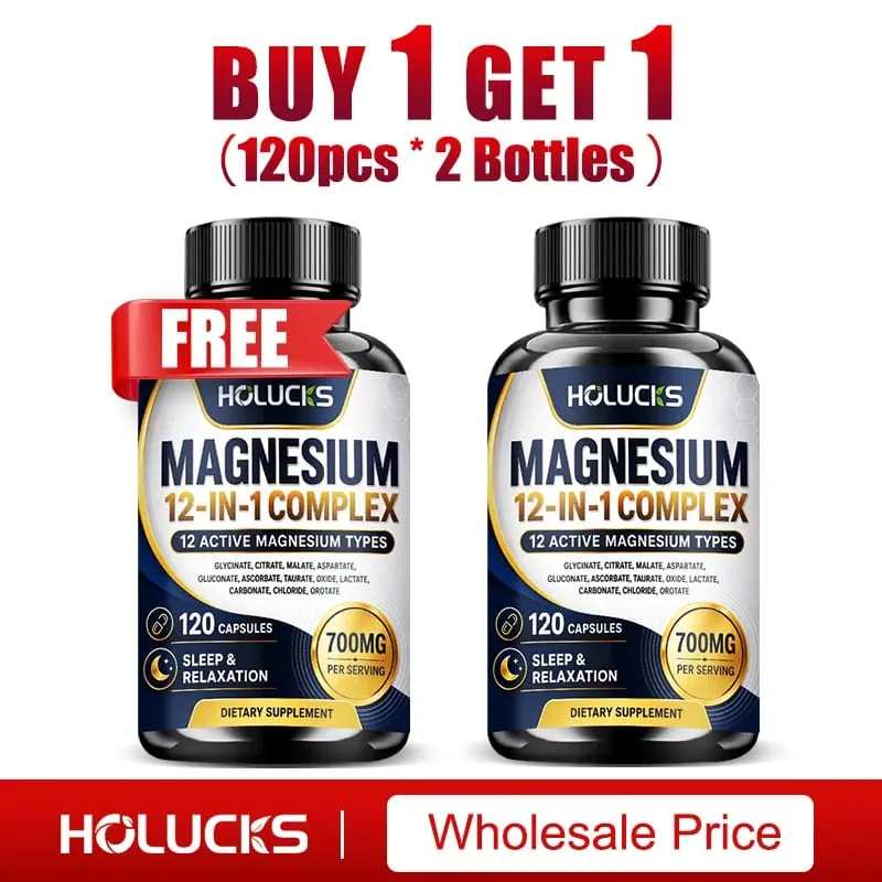 Magnesium Complex 700mg 12 dalam 1 Suplemen Menyokong Jantung & Tulang Bantuan Kesihatan Bantuan Relaksasi Meningkatkan Kekuatan Otot Meningkatkan Imun — image 10