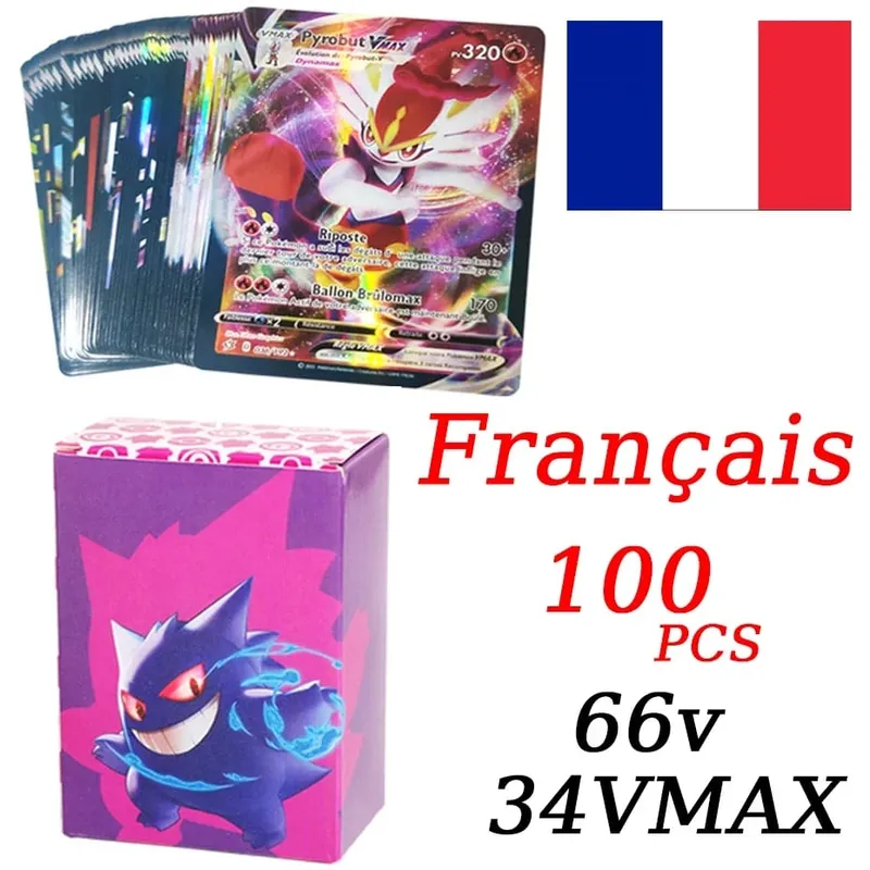 2025 Nuova Versione Francese Carte Pokemon VMAX V EX GX MEGA Carte Collection Battle Trainer Per Bambini Giocattoli Di Natale Regalo — image 10
