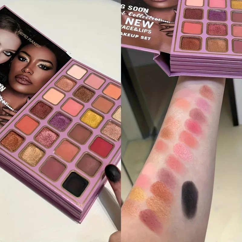 78 Colors Multi Makeup Palette with Brushes Matte Shimmer Eyeshadow Blush Highlight Lip Gloss Set Christmas Gift — image 6