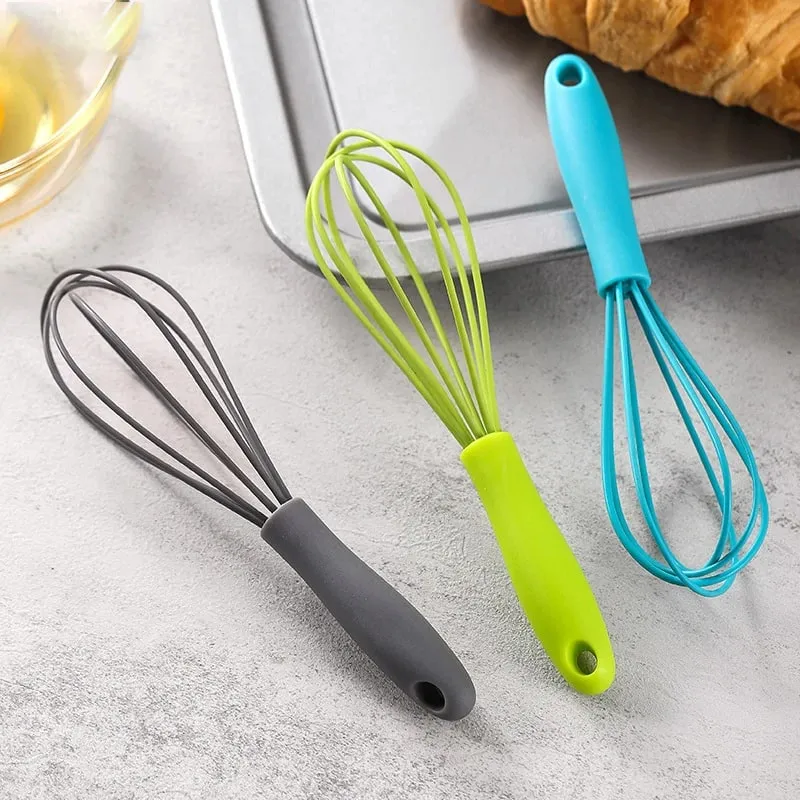 Mini batteur à œufs en Silicone pour enfants de 6 pouces, mélangeur manuel d'œufs à la crème, outil de cuisson de cuisine — image 2