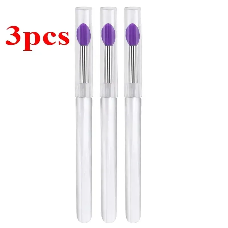 3/5/10PCS Wiederverwendbare Lippen Pinsel Silikon Lippen Maske Applikator Transparent Lippenstift Werkzeug Für Lip Gloss Lidschatten pinsel Make-Up-Tools — image 10