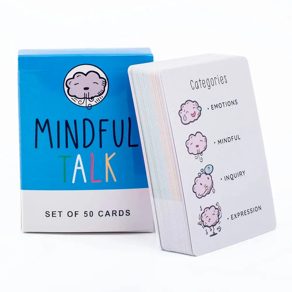 Mindful Talk Board Game 50 Cards Ice Breaker Social Gathering Closer Friends Funny and Meaningful Party Game — image 1