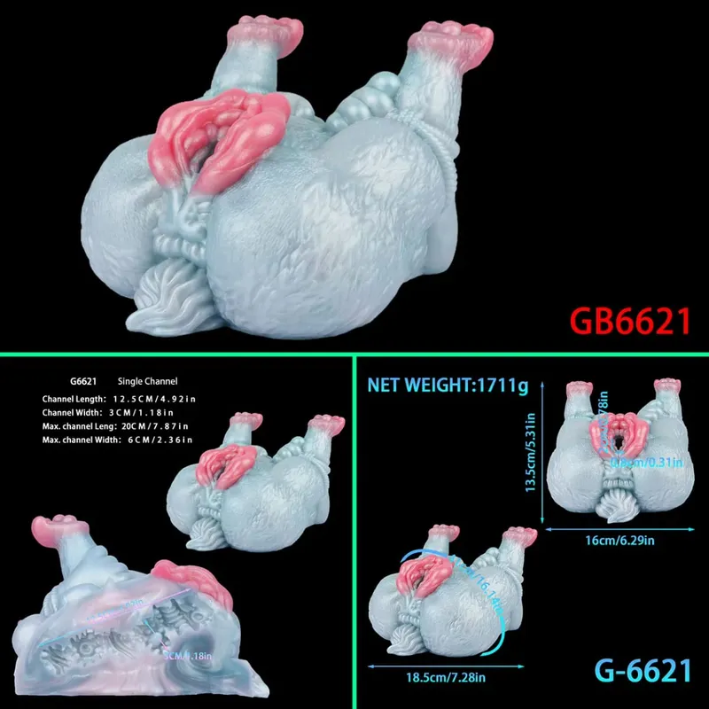 Fantasy Glutei/Torso Stile Silicone Masturbatore Maschile Singolo/Doppio Canale Per Adulti Onahole Pocket Pussy Stroker Giocattoli Del Sesso 오나홀 — image 12