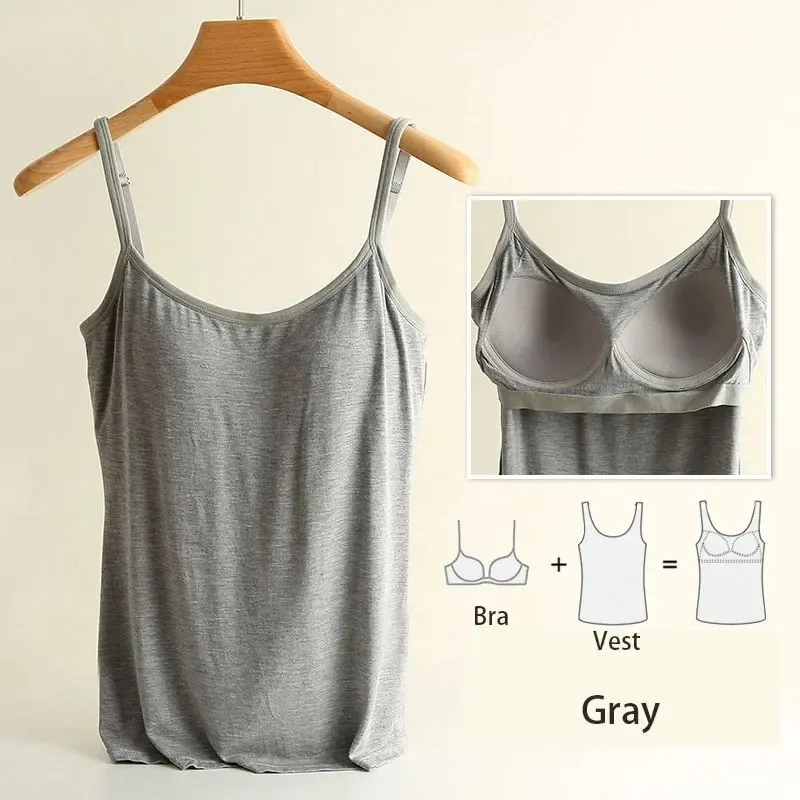 M-3XL für 35–85 kg, Modal, Übergröße, Camisole-Tanktop mit festem Körbchen, gepolsterte Damen-Brustunterwäsche, verschleißfrei