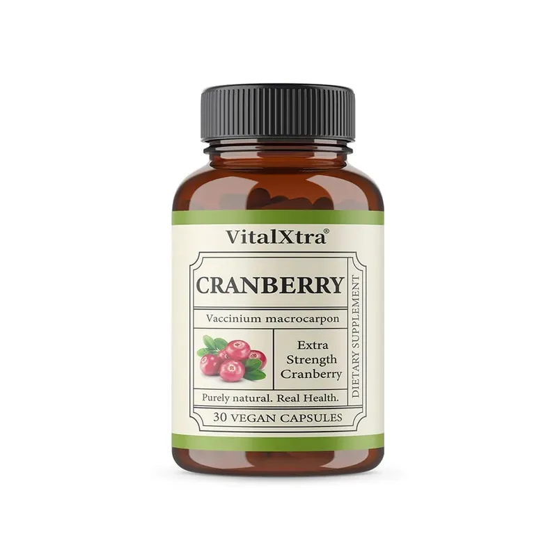 Capsules de canneberges extra fortes – 12 500 mg de canneberges fraîches par capsule optimisent la santé des voies urinaires – Végétalien