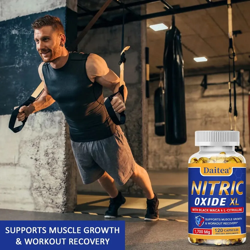 Oxyde nitrique - Les capsules de soutien à la santé des hommes contiennent de l'extrait de poudre de racine de maca pour la croissance et le renforcement musculaires — image 5