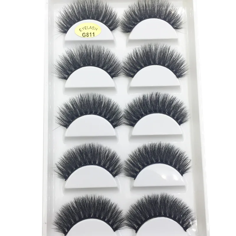 5 쌍 3D 밍크 가짜 속눈썹 부드러운 속눈썹 고양이 눈 속눈썹 메이크업 Faux Cils Cilios Maquiagem H13 MINI CAT E01