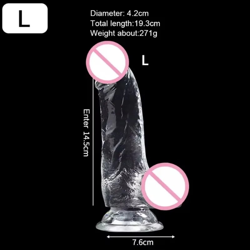3 dimensioni realistico gelatina dildo con ventosa grosso cazzo masturbatore femminile stimolatore clitorideo giocattoli del sesso lesbico per le donne