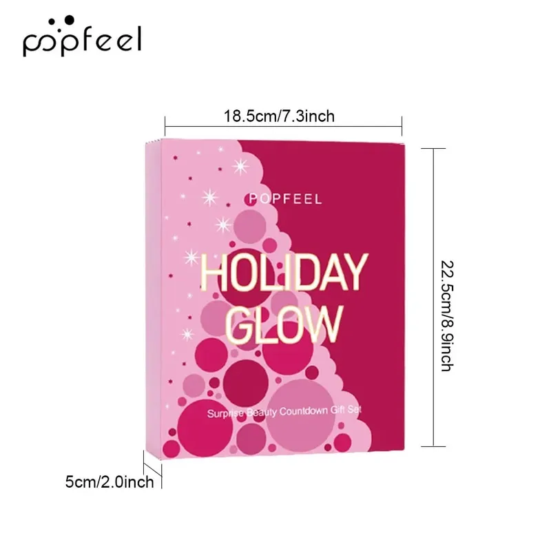 Christmas Countdown Makeup Set Lipstick Eye Shadow Cosmetics 24-Piece Holiday Beauty Advent Calendar Gift Box for Women Girls — image 4