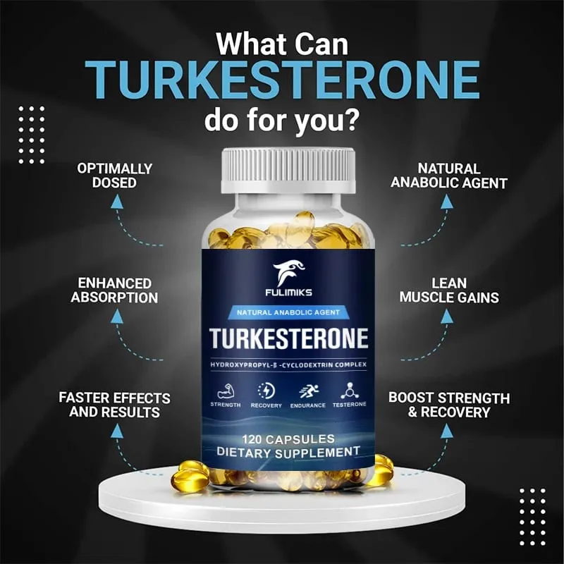 Turkesterone - 에너지 부스트 지구력 향상 에너지 및 근육 건강 지원 - 건강 보조 식품 - 120 캡슐 — image 4