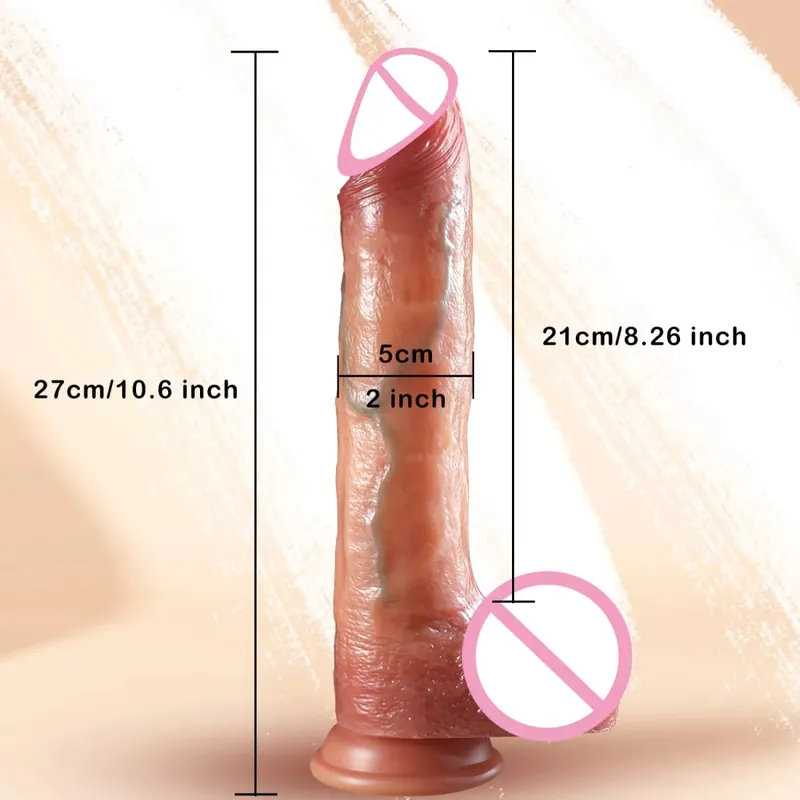Strapon Besar Zakar Realistik Dildo Kulit Gelongsor Kulup Buah zakar Dildo Dubur Faraj Palam Batang Mainan Seks Dewasa untuk Wanita — image 11